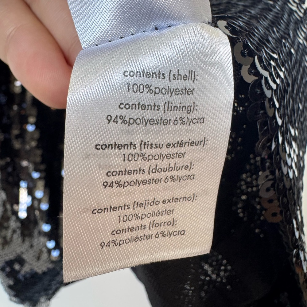 WeWoreWhat New Years Eve Straight Sequin Skirt in Black - Picture 9 of 12
